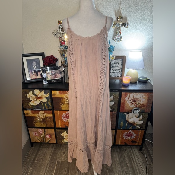 Aerie Pink Sleeveless Maxi Sundress - Picture 1 of 11